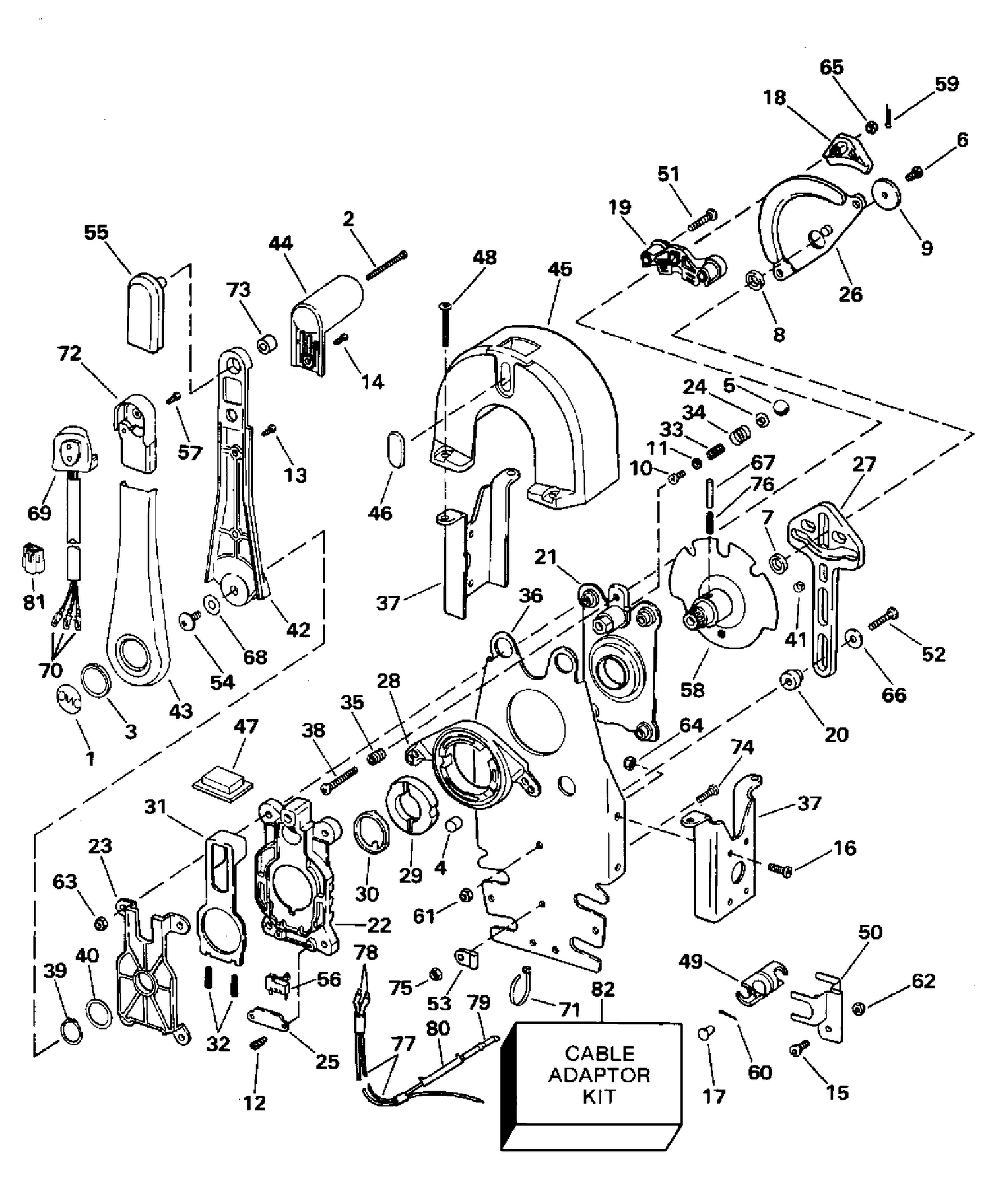 REMOTE CONTROL - BINNACLE - SINGLE LEVER