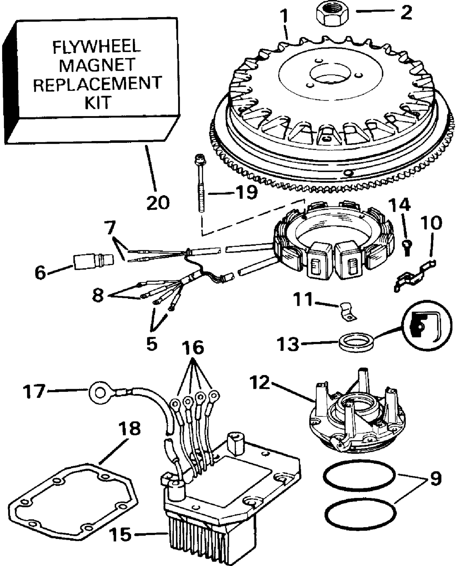 ALTERNATOR KIT, 35 AMP - 120, 125E, 140