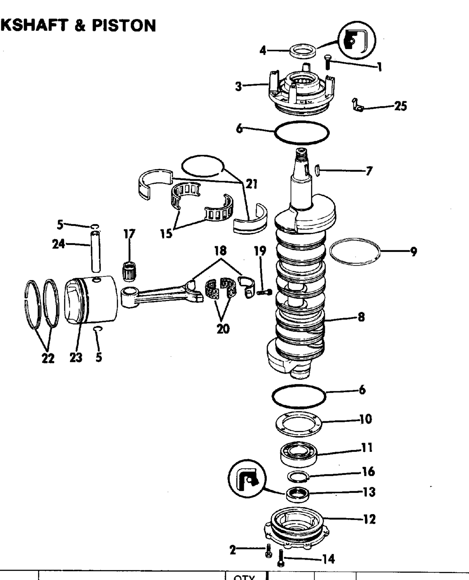 CRANKSHAFT & PISTON