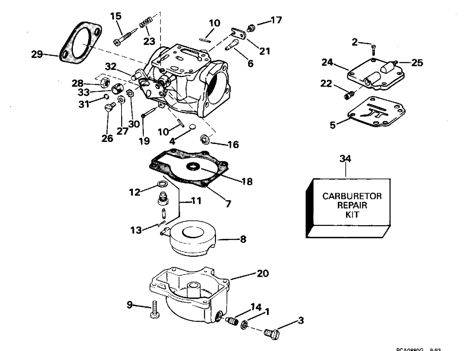 CARBURETOR - 50, 60, 70