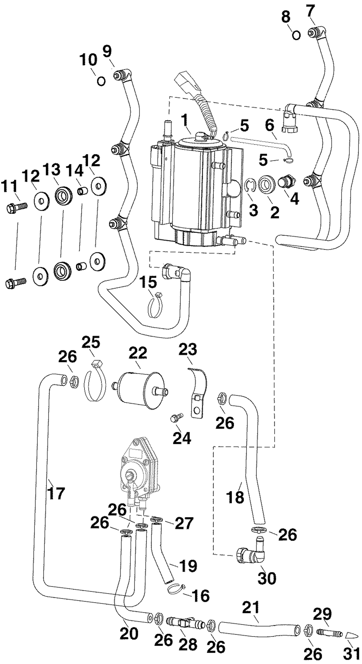 FUEL VAPOR SEPARATOR/PUMP