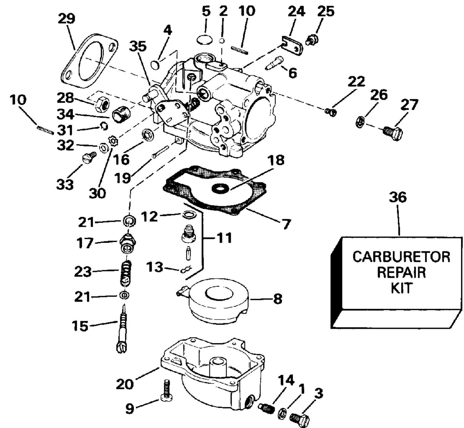 CARBURETOR 60 MODELS ONLY