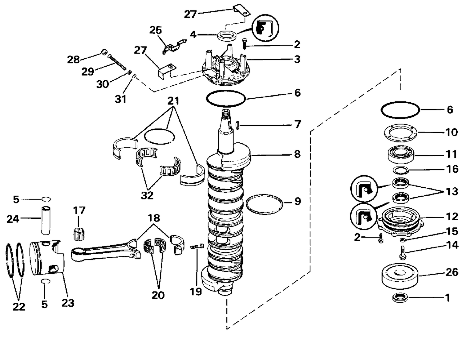 CRANKSHAFT & PISTON