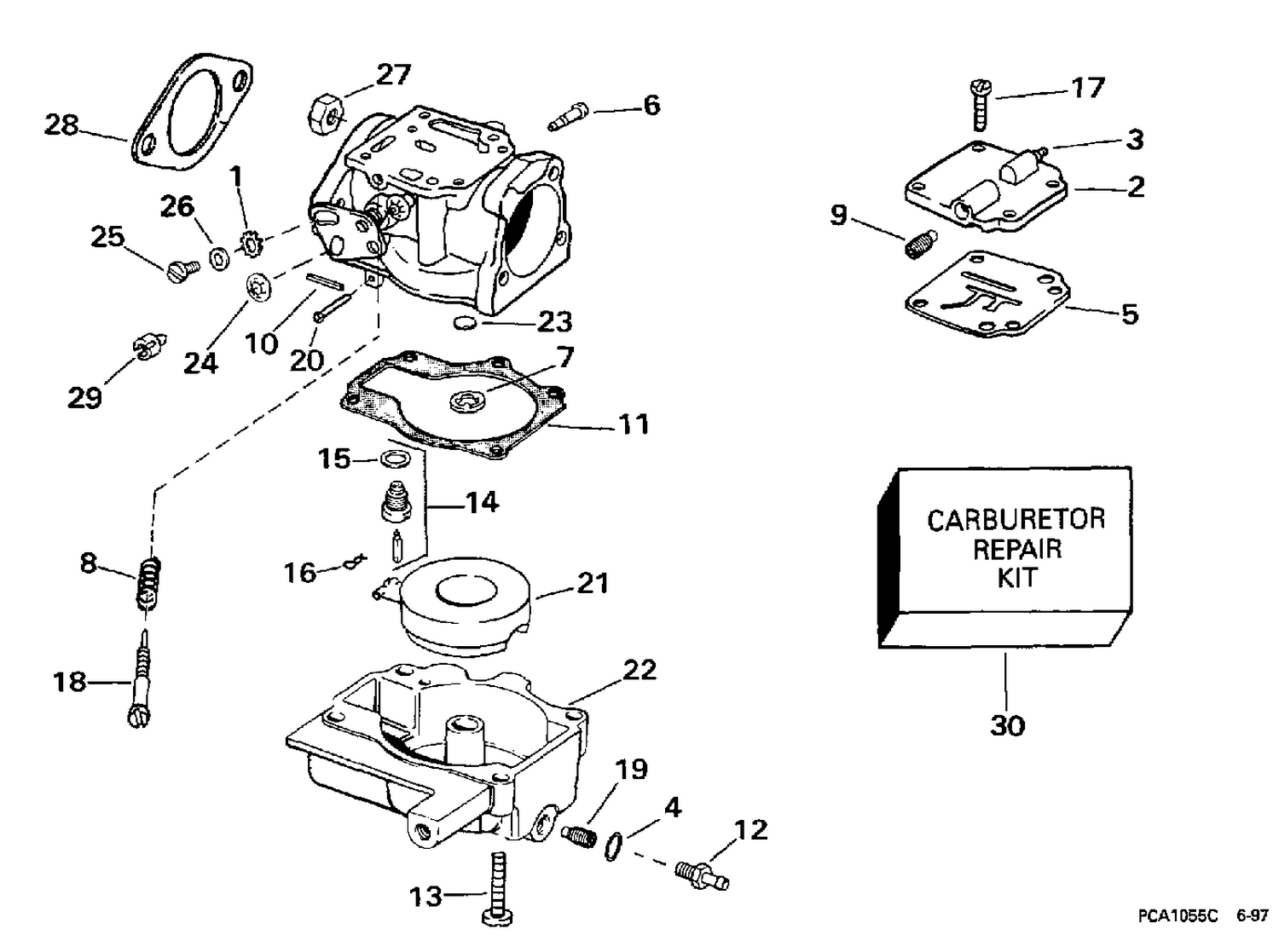 CARBURETOR -- 30 HP