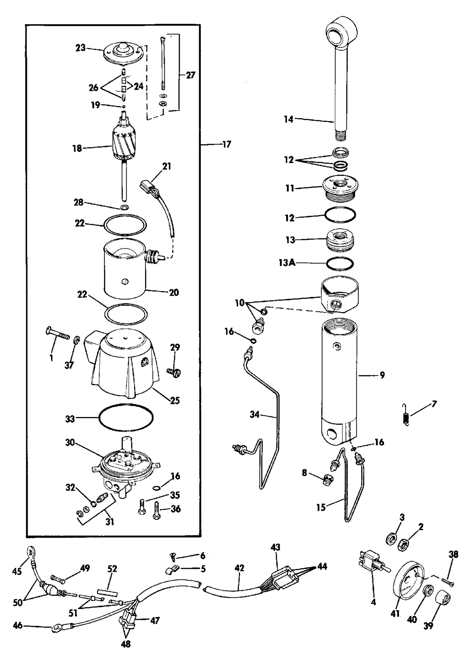 POWER TILT KIT ASSEMBLY 60 THRU 110