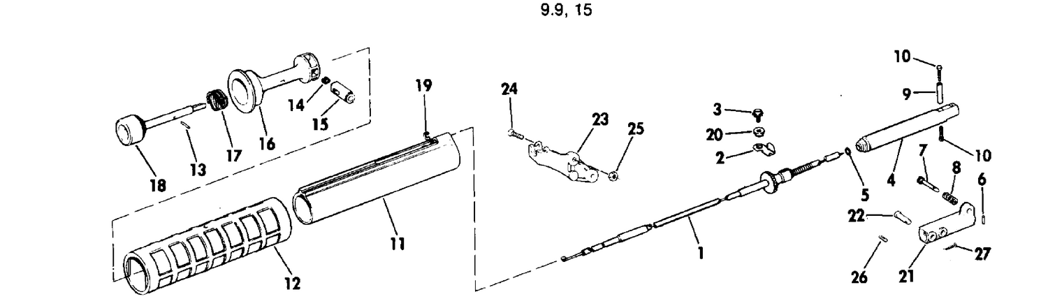 SHIFT HANDLE KIT 9.9,15