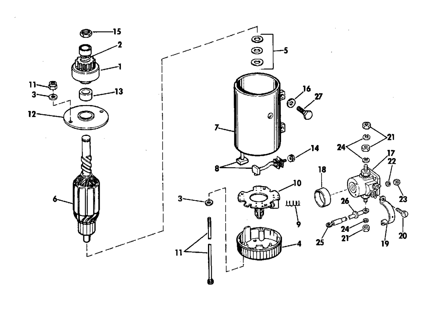 ELECTRIC STARTER & SOLENOID PRESTOLITE MODELS MGD-4106