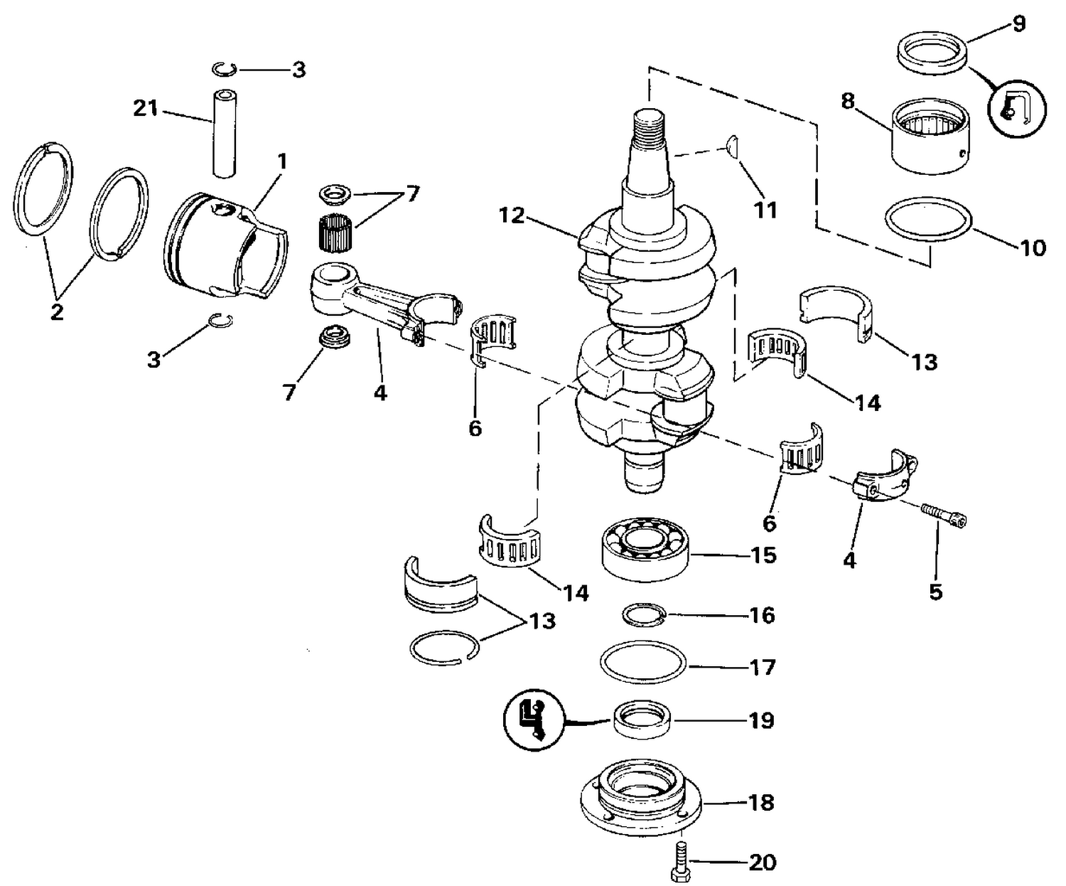 CRANKSHAFT & PISTON