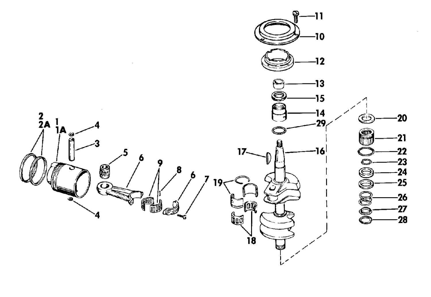 CRANKSHAFT AND PISTON