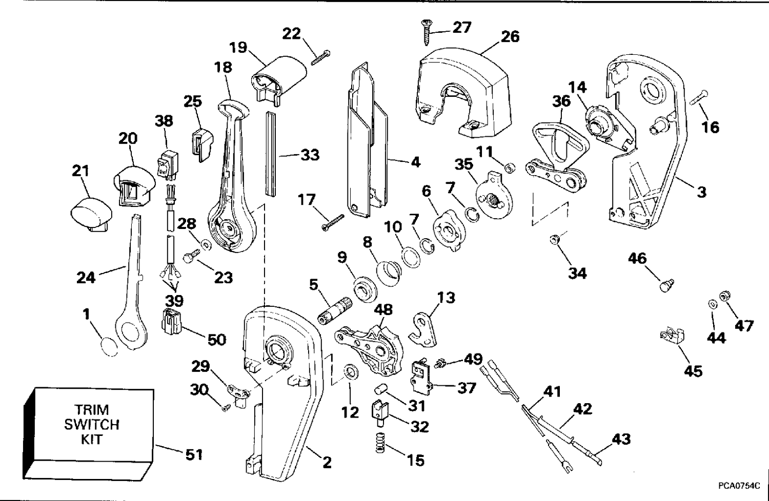 REMOTE CONTROL ASSEMBLY - BINNACLE MOUNT