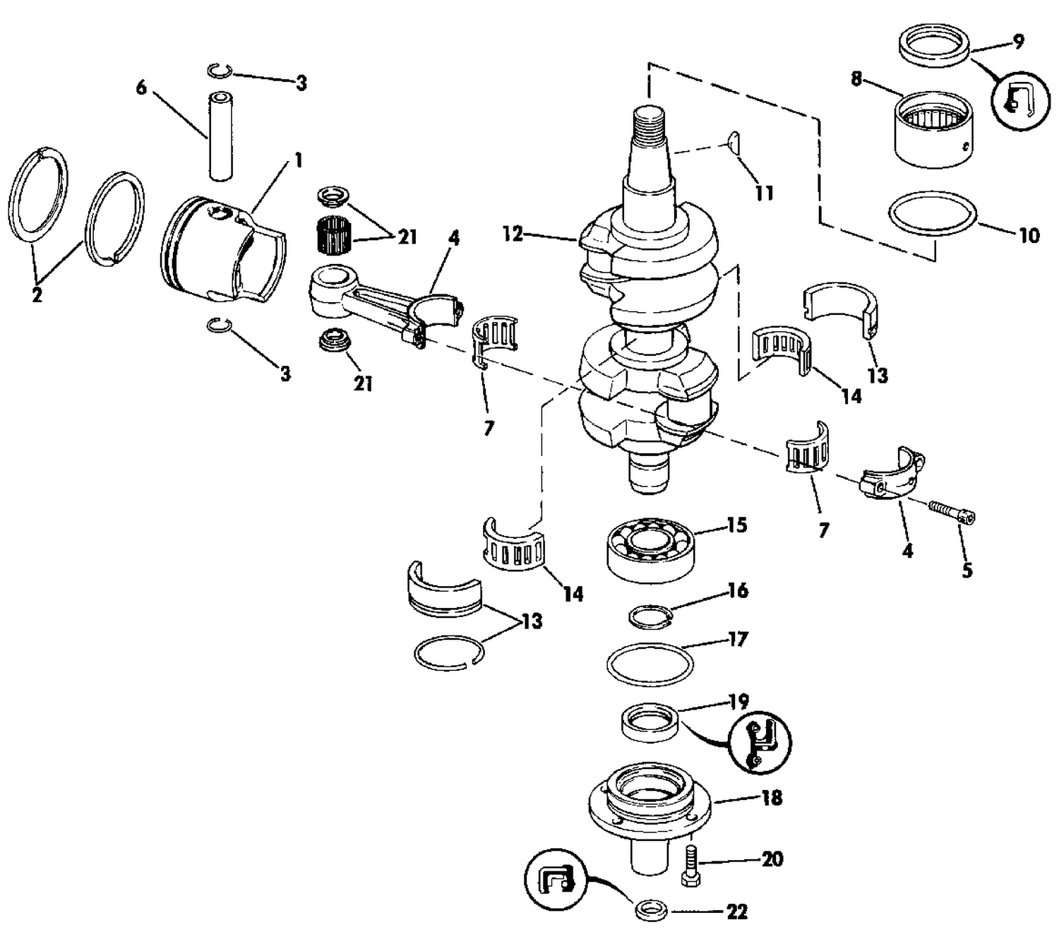 CRANKSHAFT & PISTON