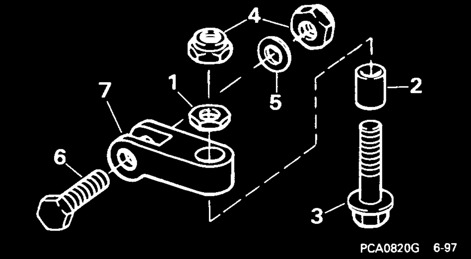 STEERING BOLT & CLEVIS ASSEMBLY KIT -- 9.9 THRU 40