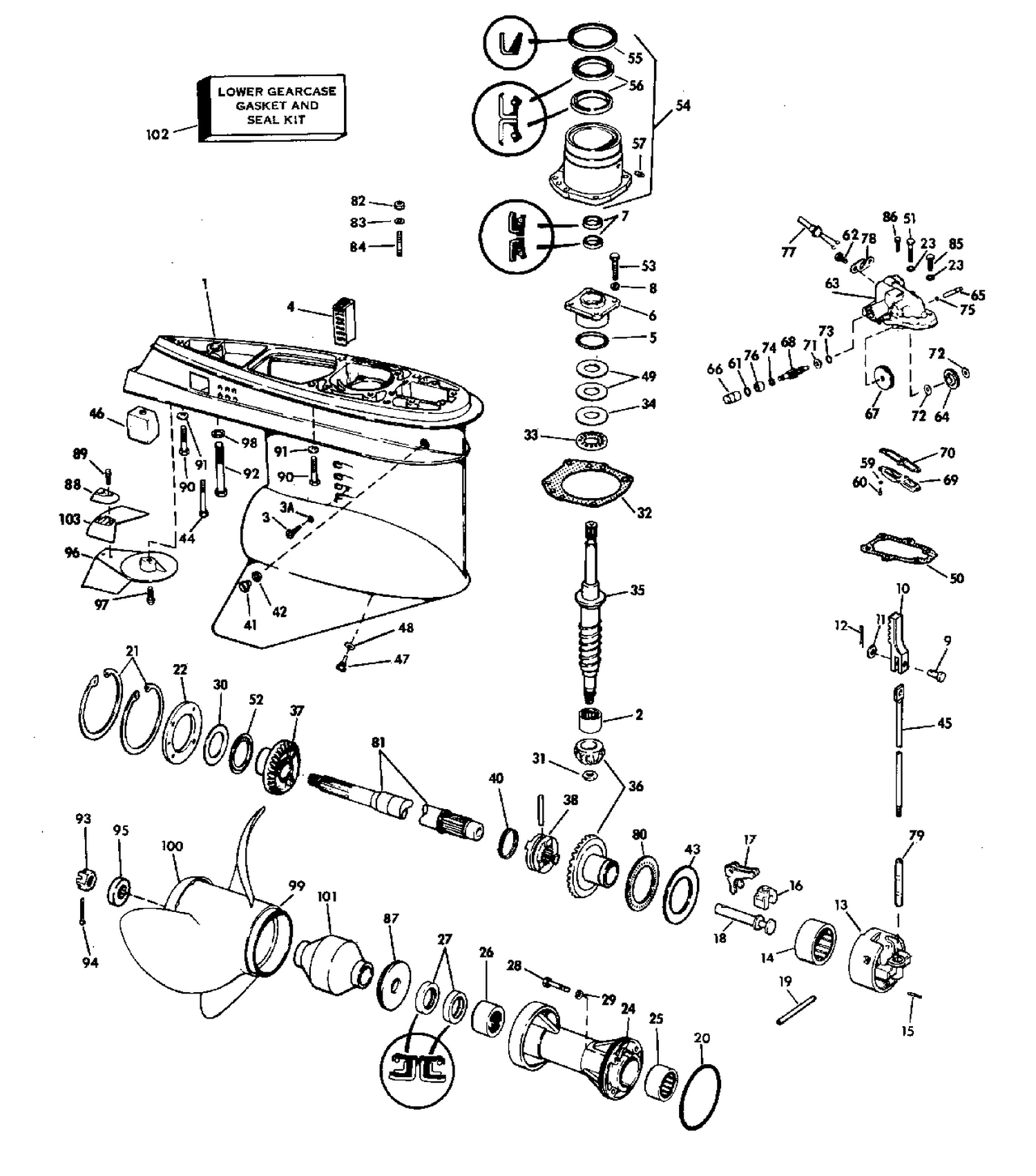 LOWER GEARCASE GROUP