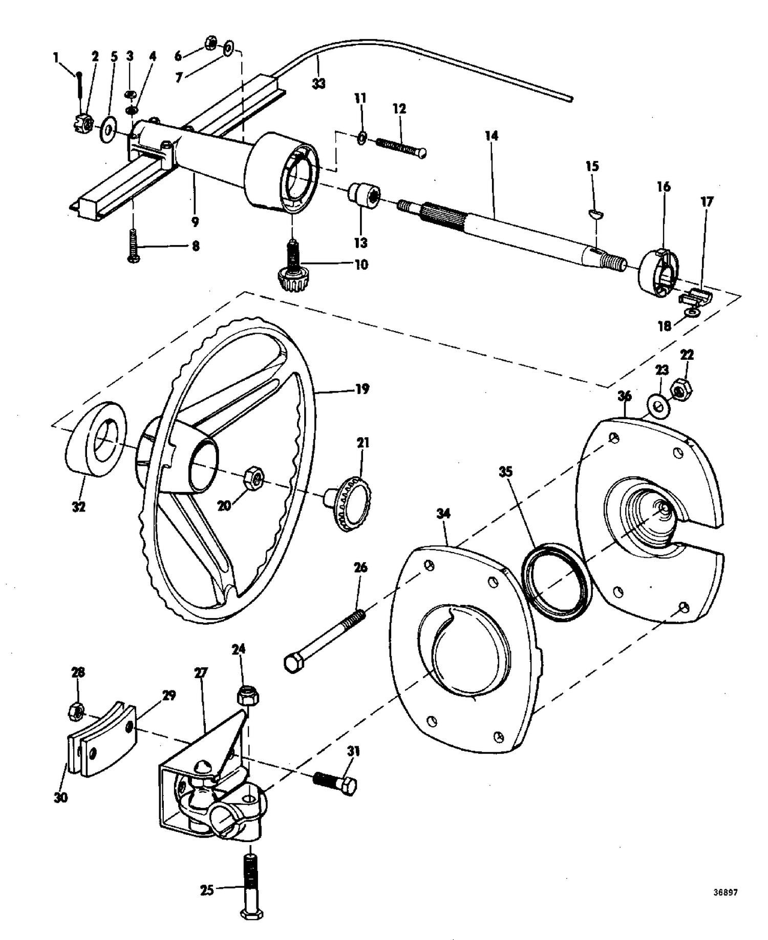 MECHANICAL STEERING GROUP MORSE SYSTEM