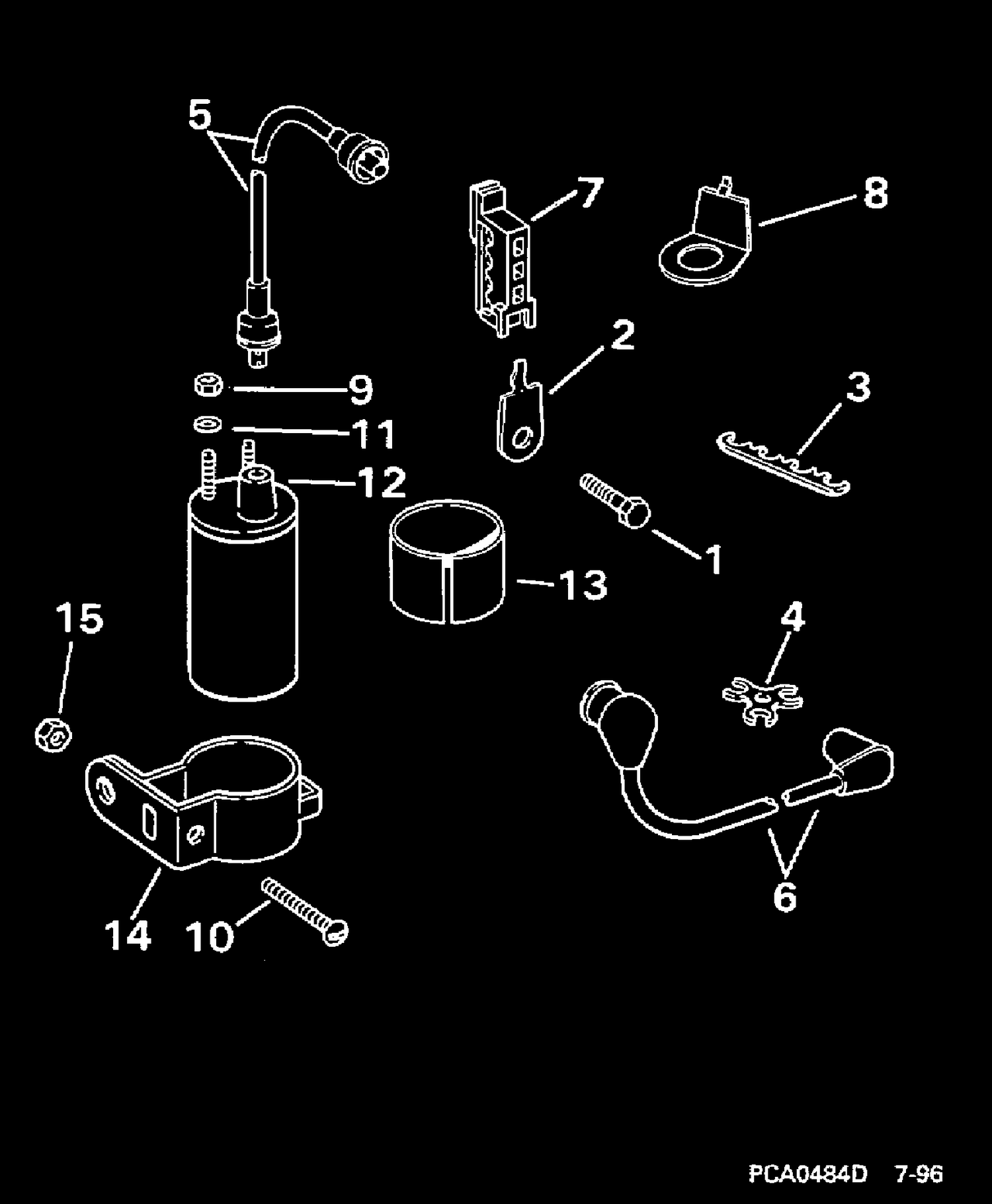 IGNITION COIL & LEADS -- 2V MODELS