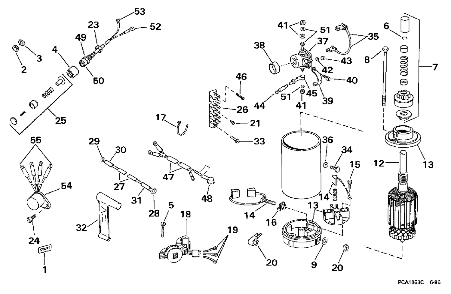 TILLER ELECTRIC STARTING KIT - 40, 50