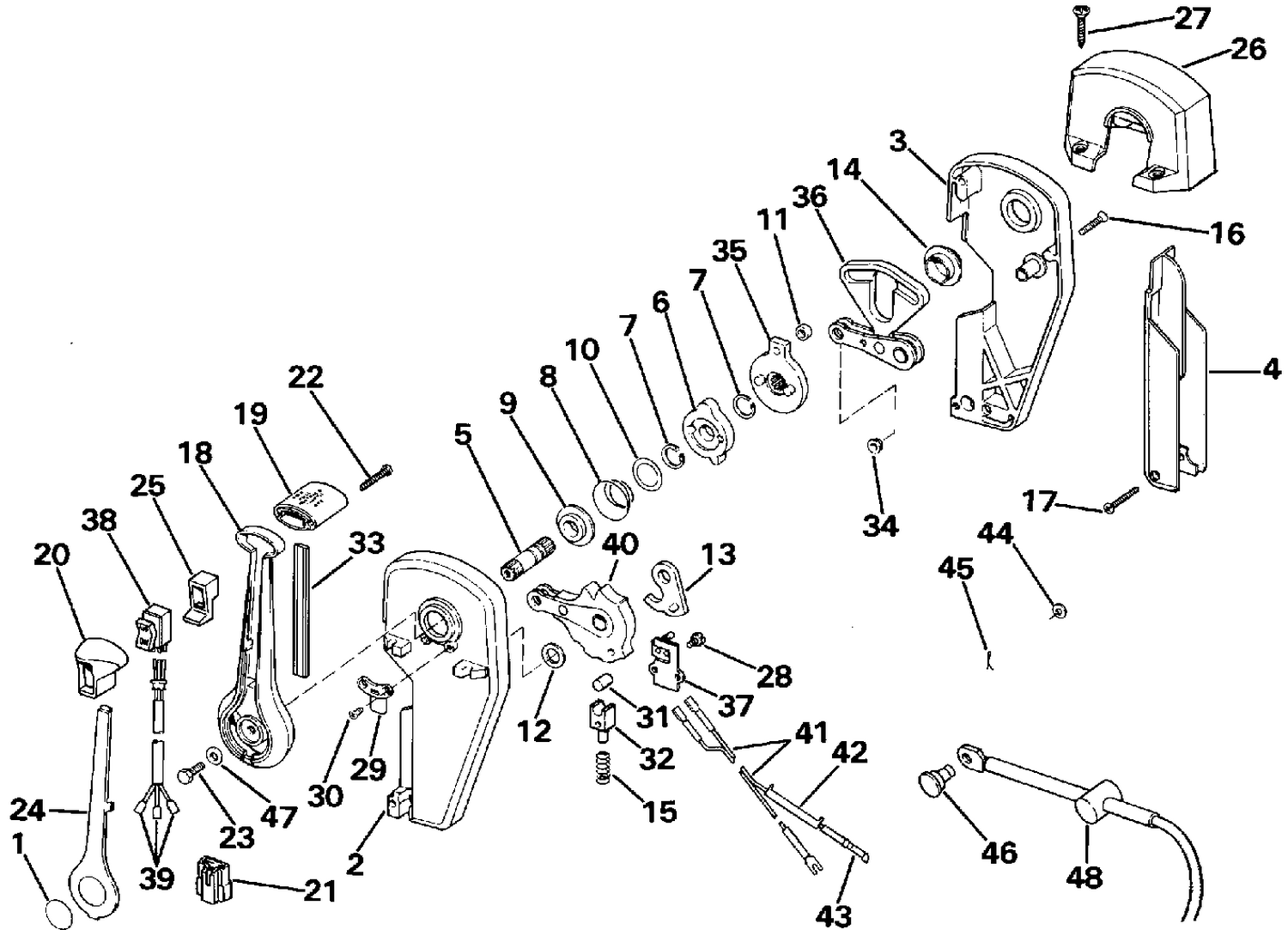 REMOTE CONTROL ASSEMBLY - BINNACLE MOUNT