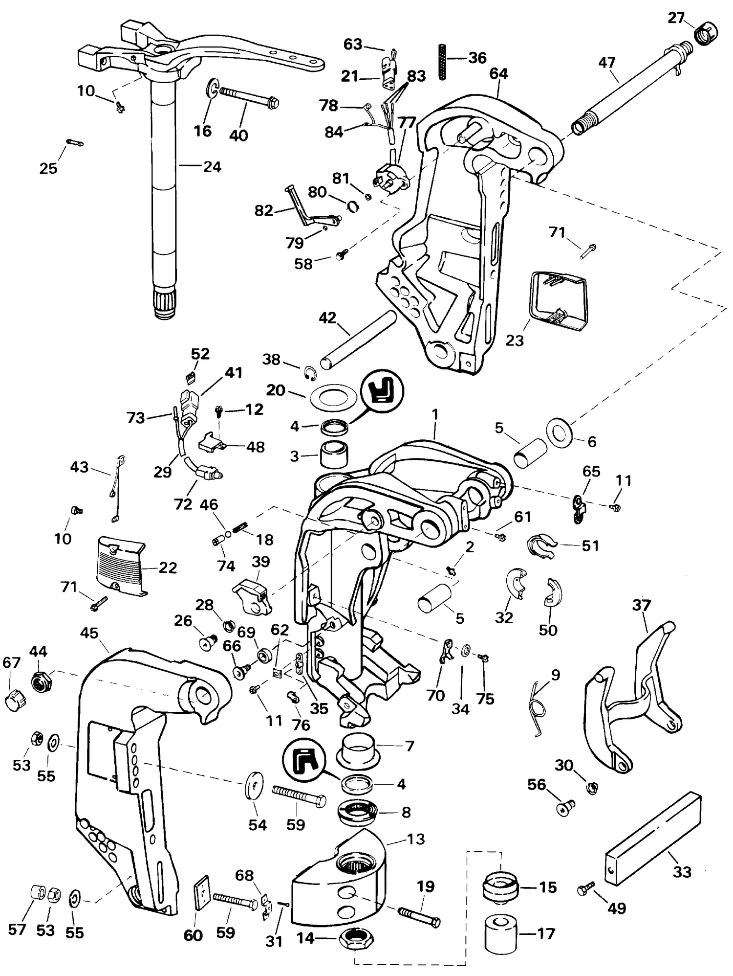 STERN & SWIVEL BRACKET