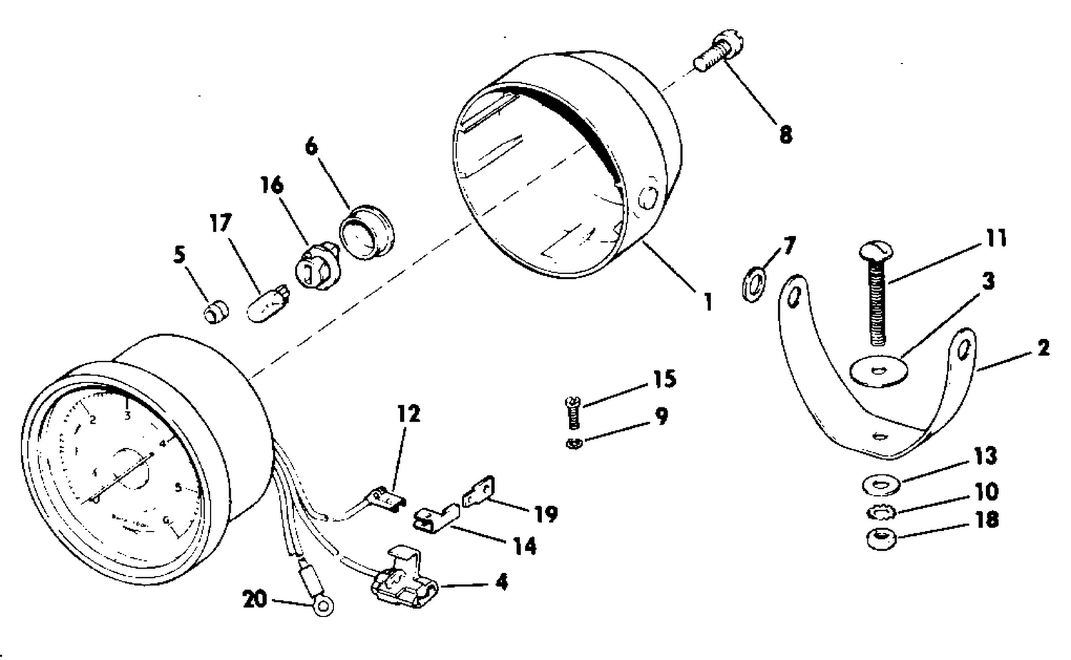 TACHOMETER KIT-POD MOUNT