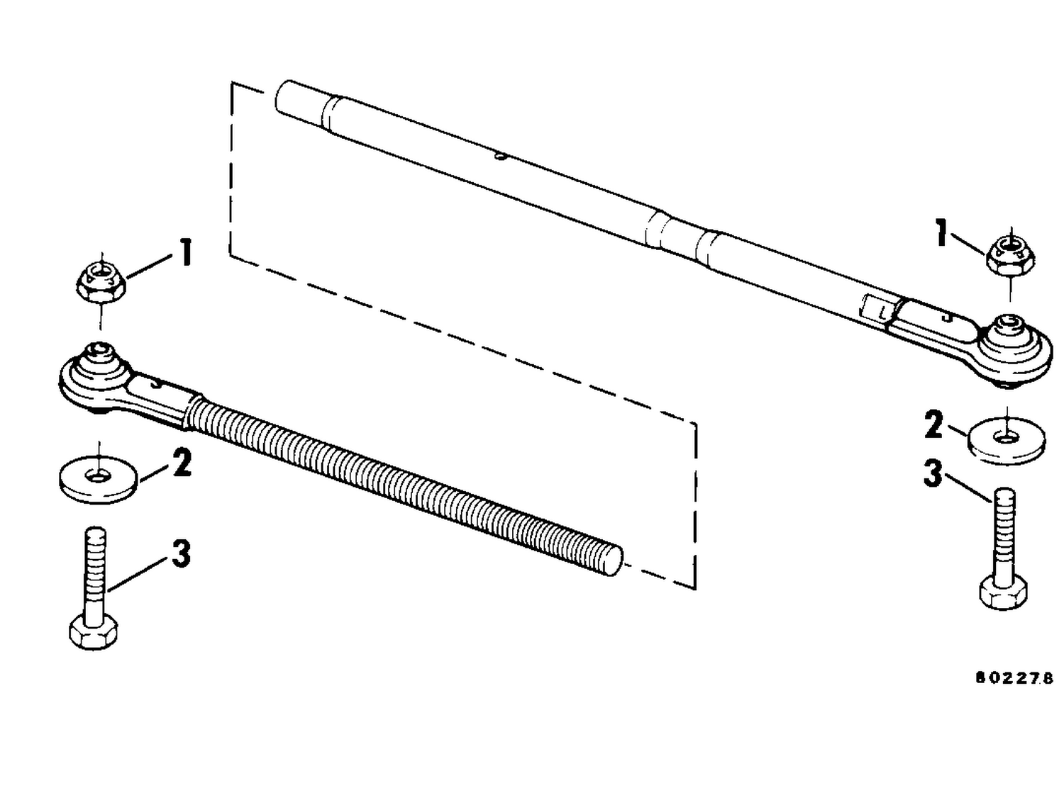 ADJUSTABLE TIE BAR KIT 70 THRU V-6 - DUAL ENGINE
