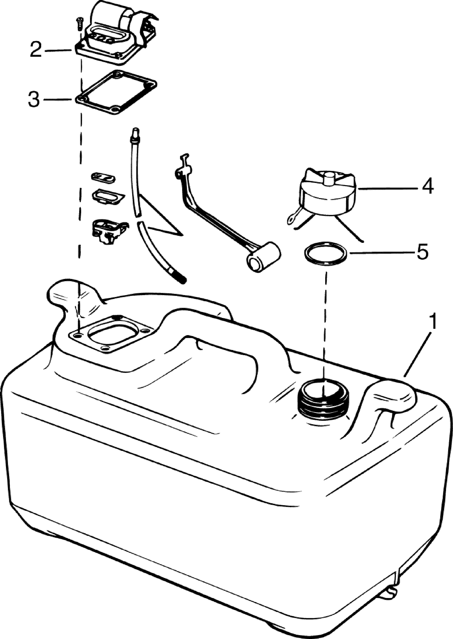 FUEL TANK WITH GAUGE - 6 GALLON
