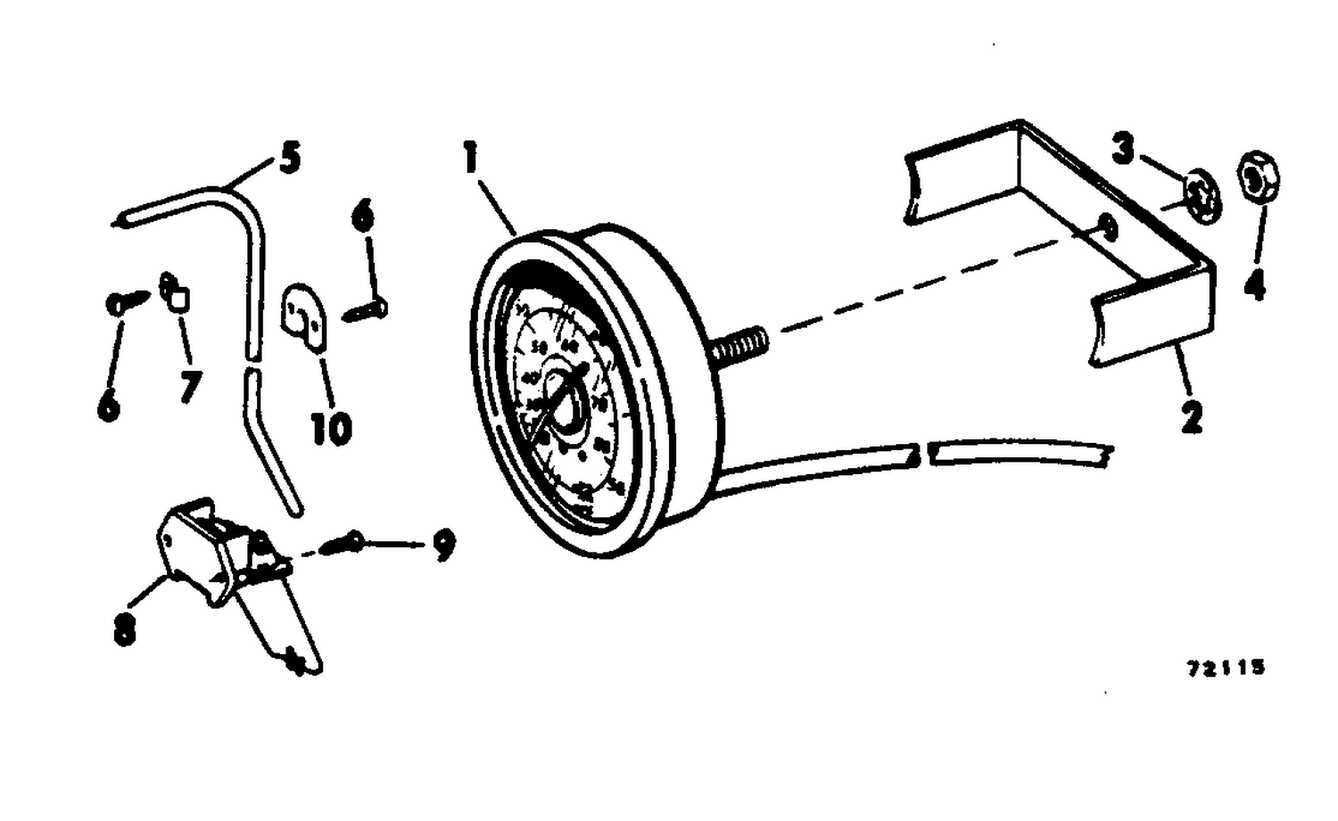 SPEEDOMETER KIT - FLUSH MOUNT - 50 MPH