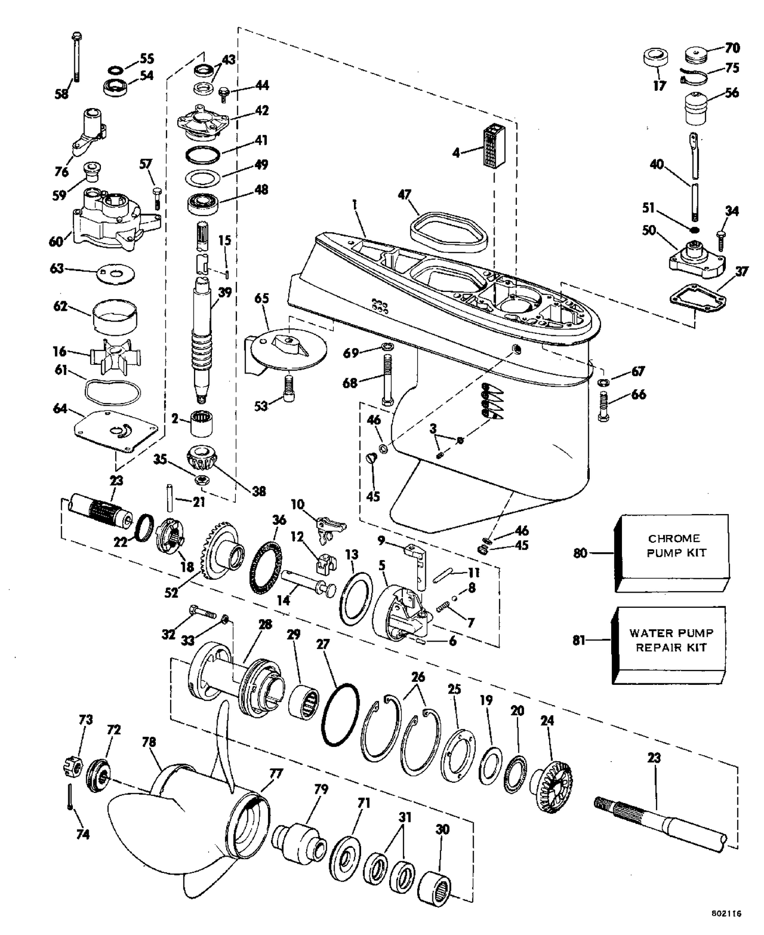 GEARCASE,ELECTRIC START