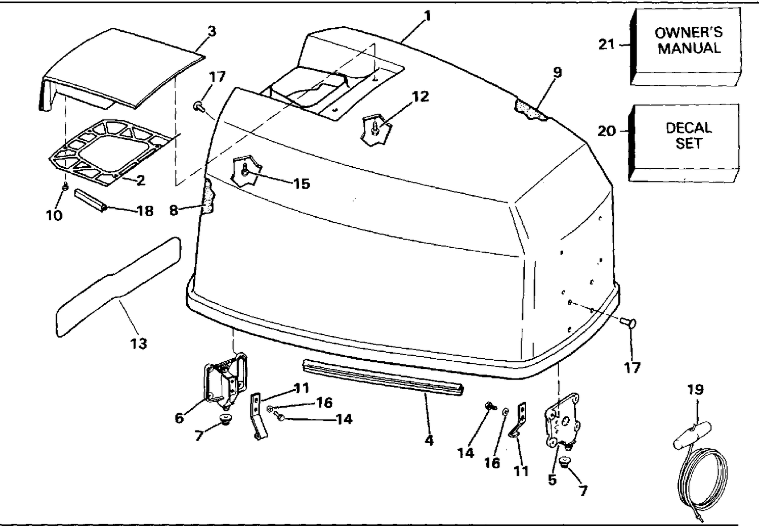ENGINE COVER - JOHNSON 120-140 MODELS