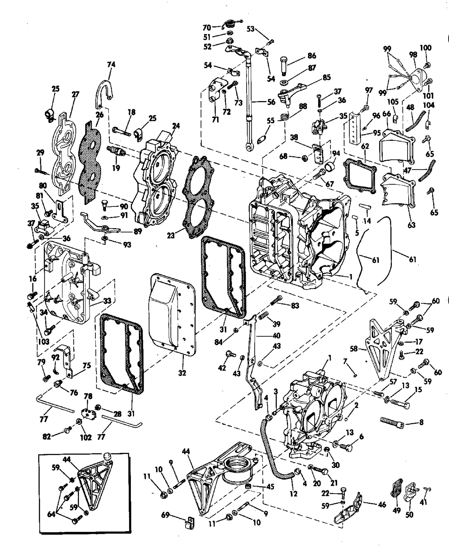 CYLINDER AND CRANKCASE