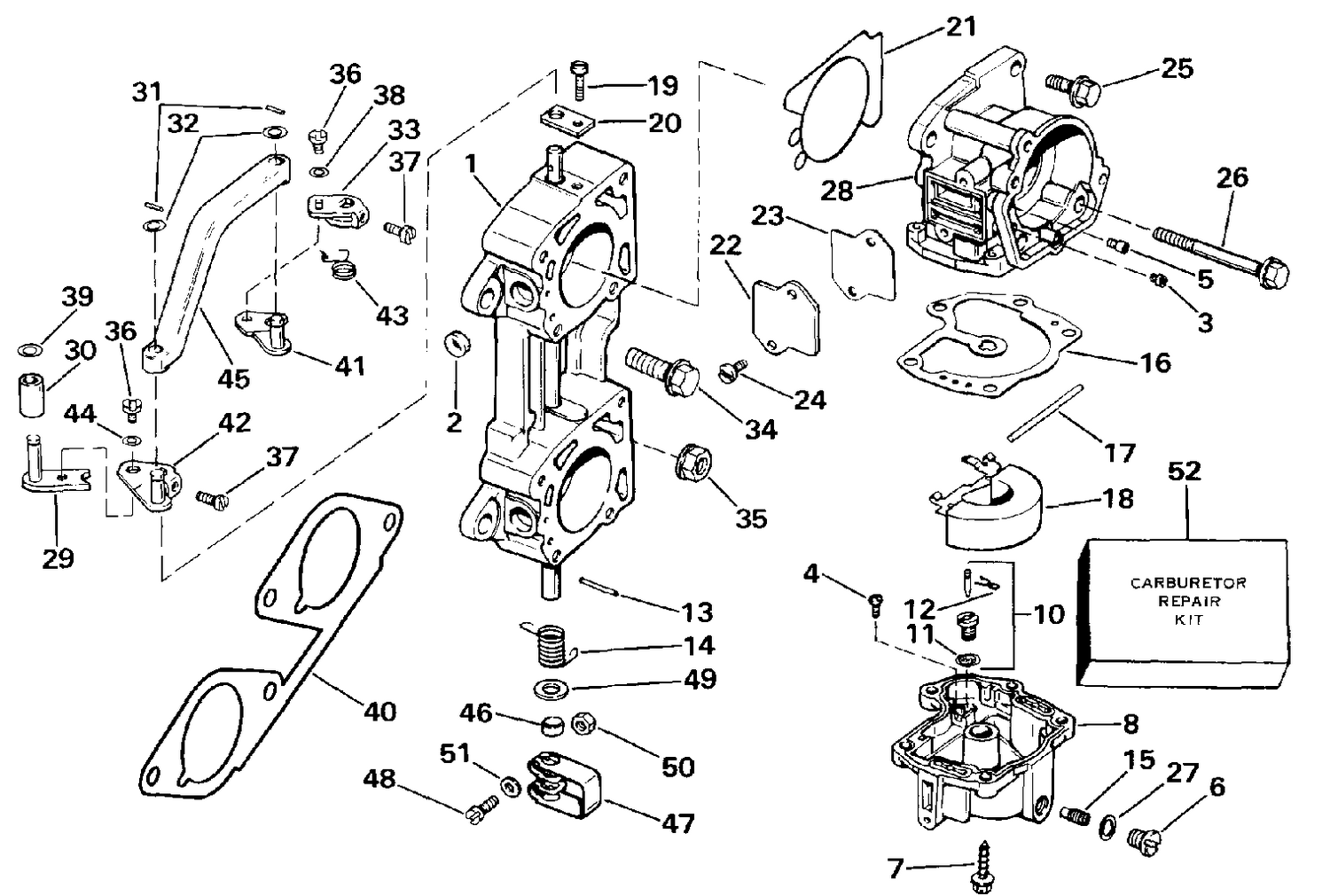 CARBURETOR AND LINKAGE