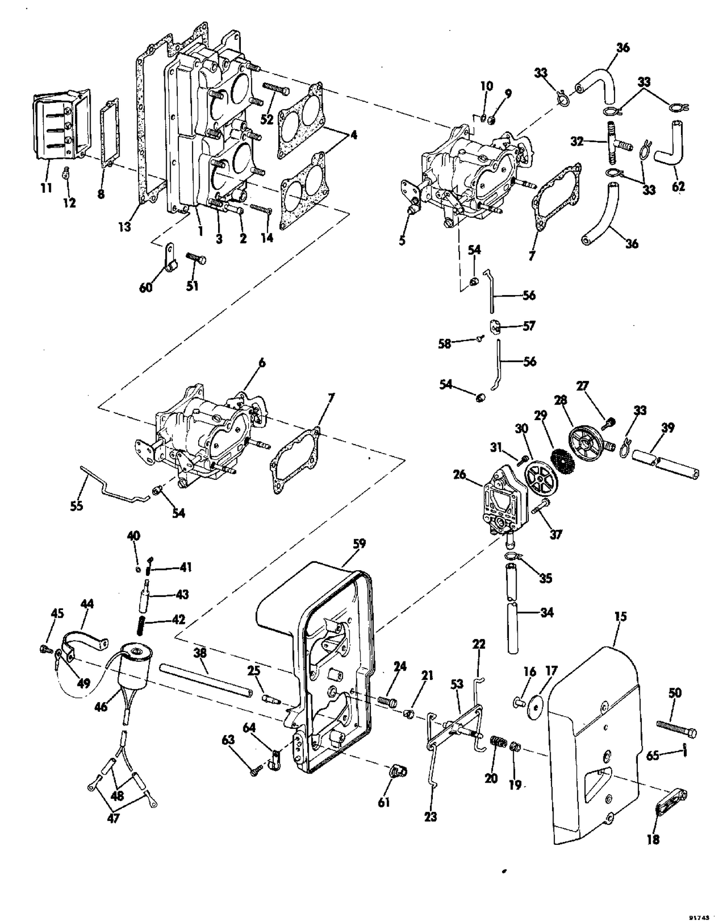 INTAKE MANIFOLD AND CARBURETOR GROUP