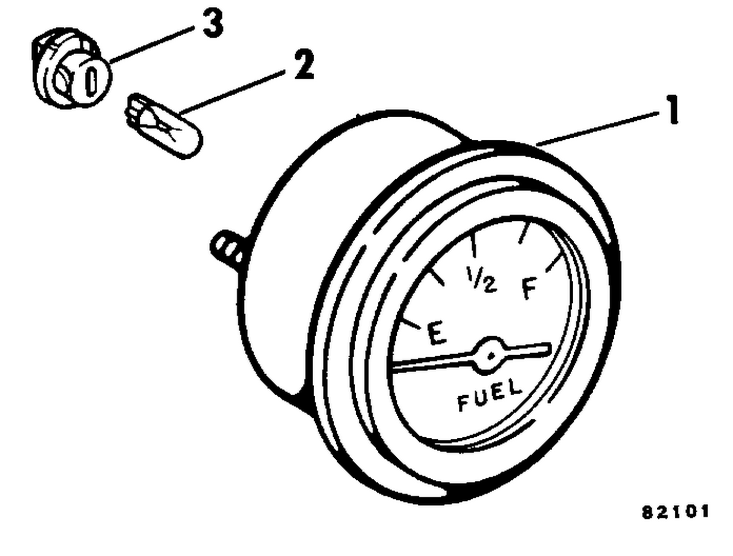 FUEL GAUGE KIT, FLUSH MOUNT