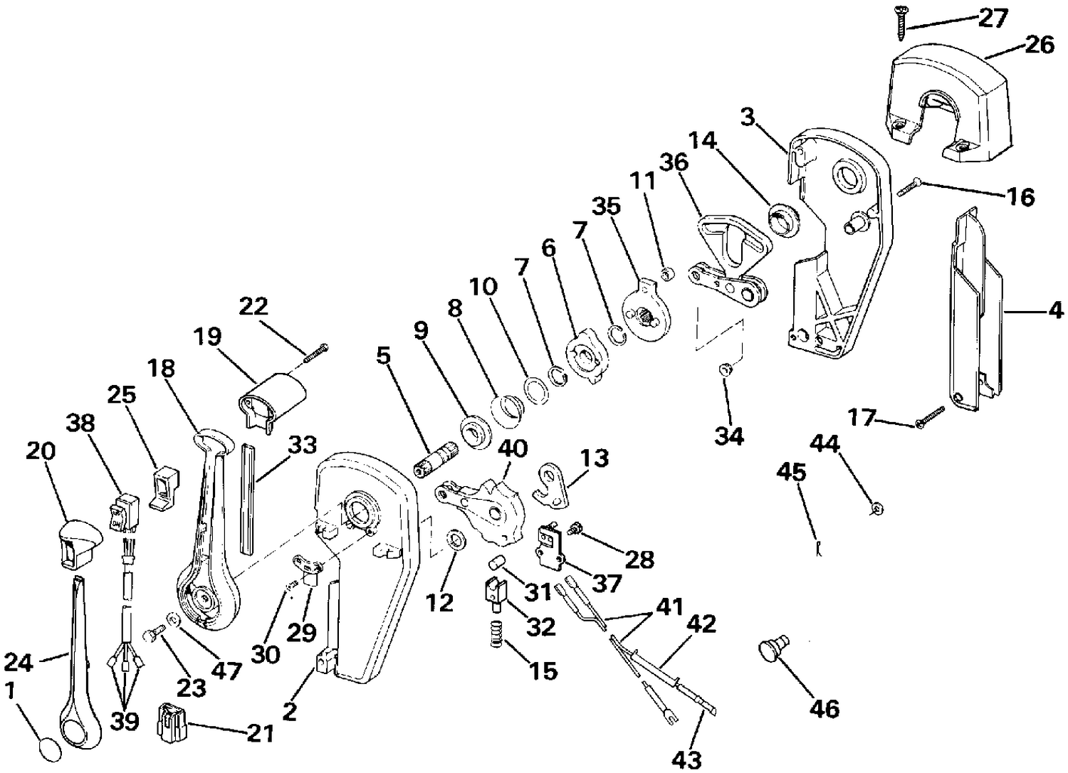 REMOTE CONTROL ASSEMBLY - BINNACLE MOUNT