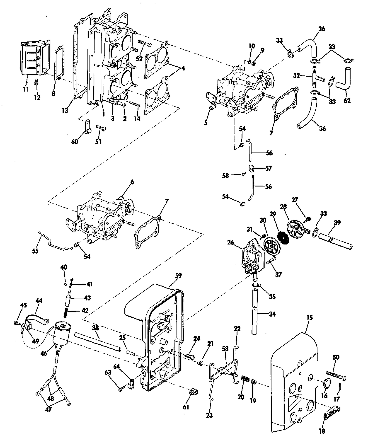 INTAKE MANIFOLD AND CARBURETOR GROUP