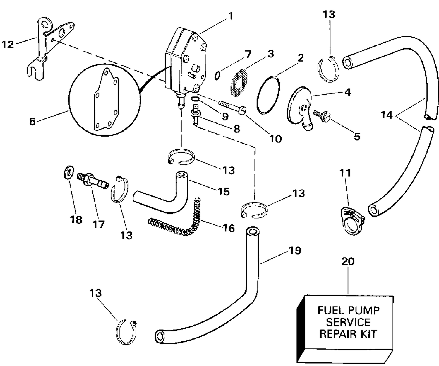 FUEL PUMP - ELECTRIC START MODELS