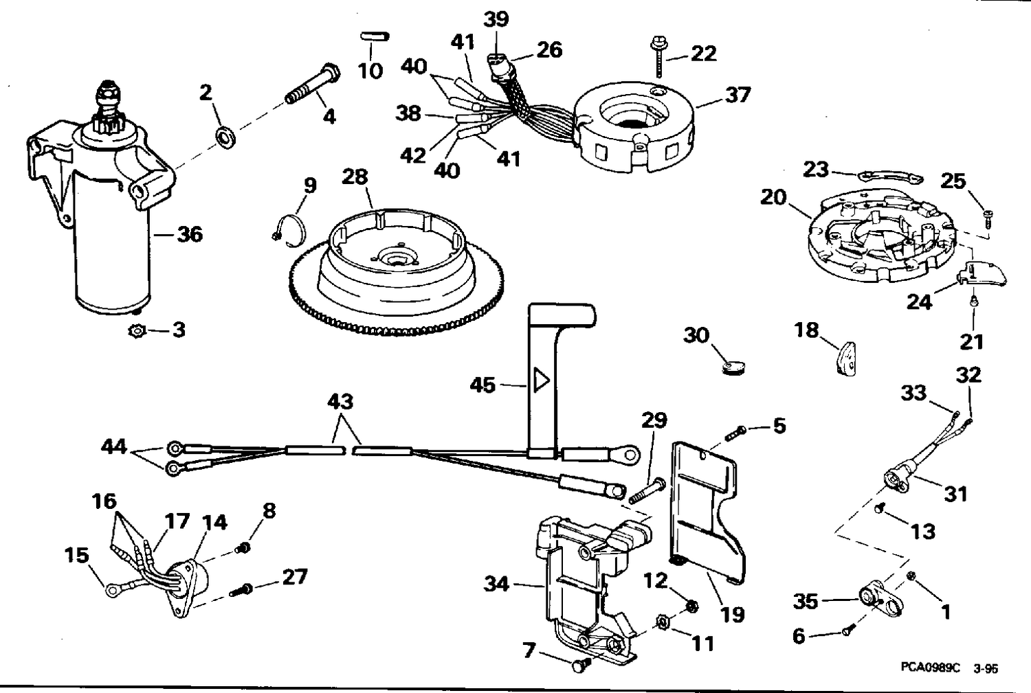 TILLER ELECTRIC STARTING KIT - 9.9, 15 (2-STROKE)