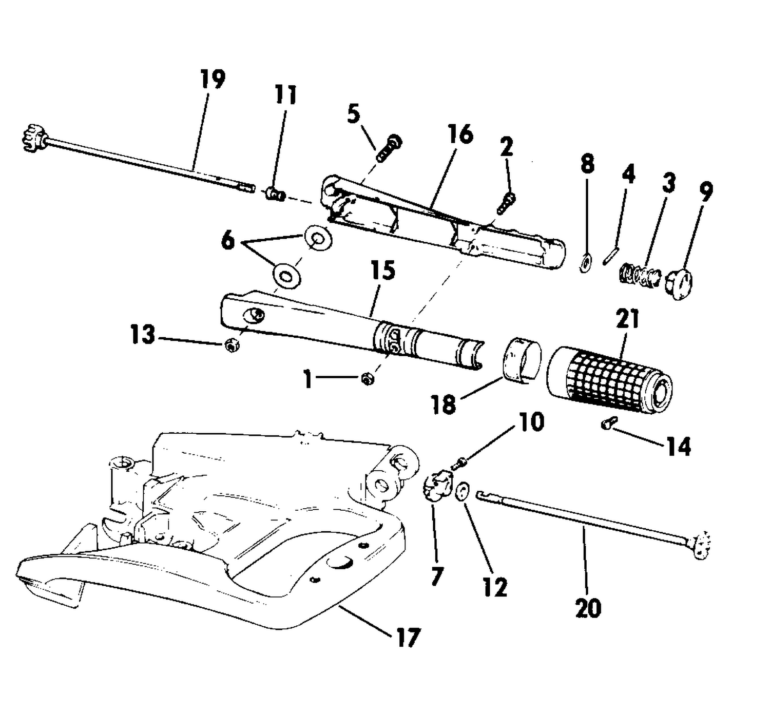 STEERING HANDLE KIT 25,35 ELECTRIC START