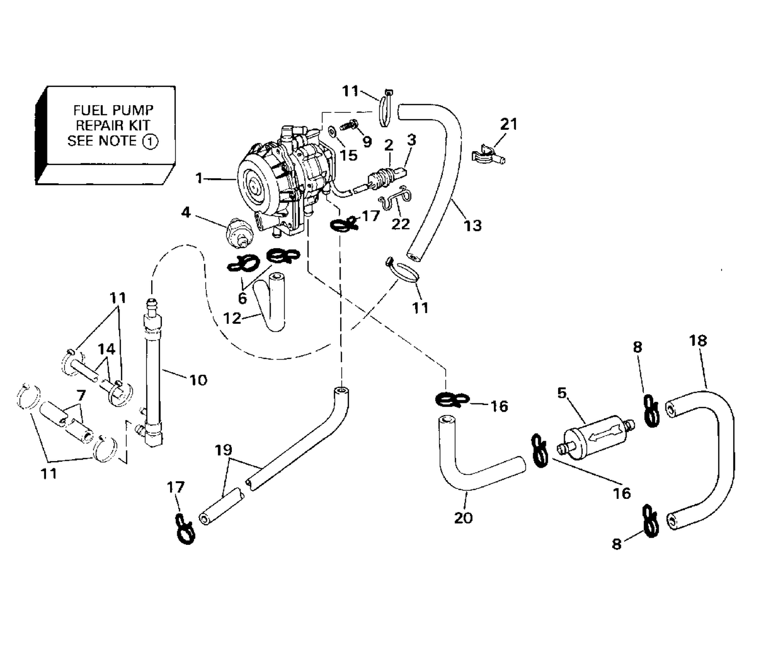 FUEL PUMP - 90/100/115 MODELS
