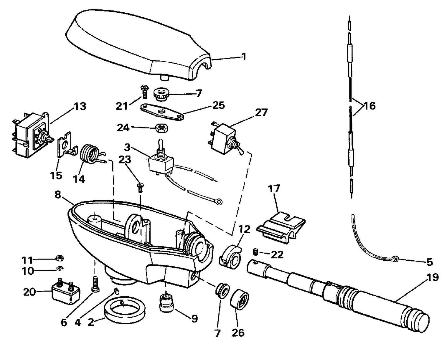 CONTROL HOUSING GROUP\HAND STEERING ("K" MODEL SUFFIX)