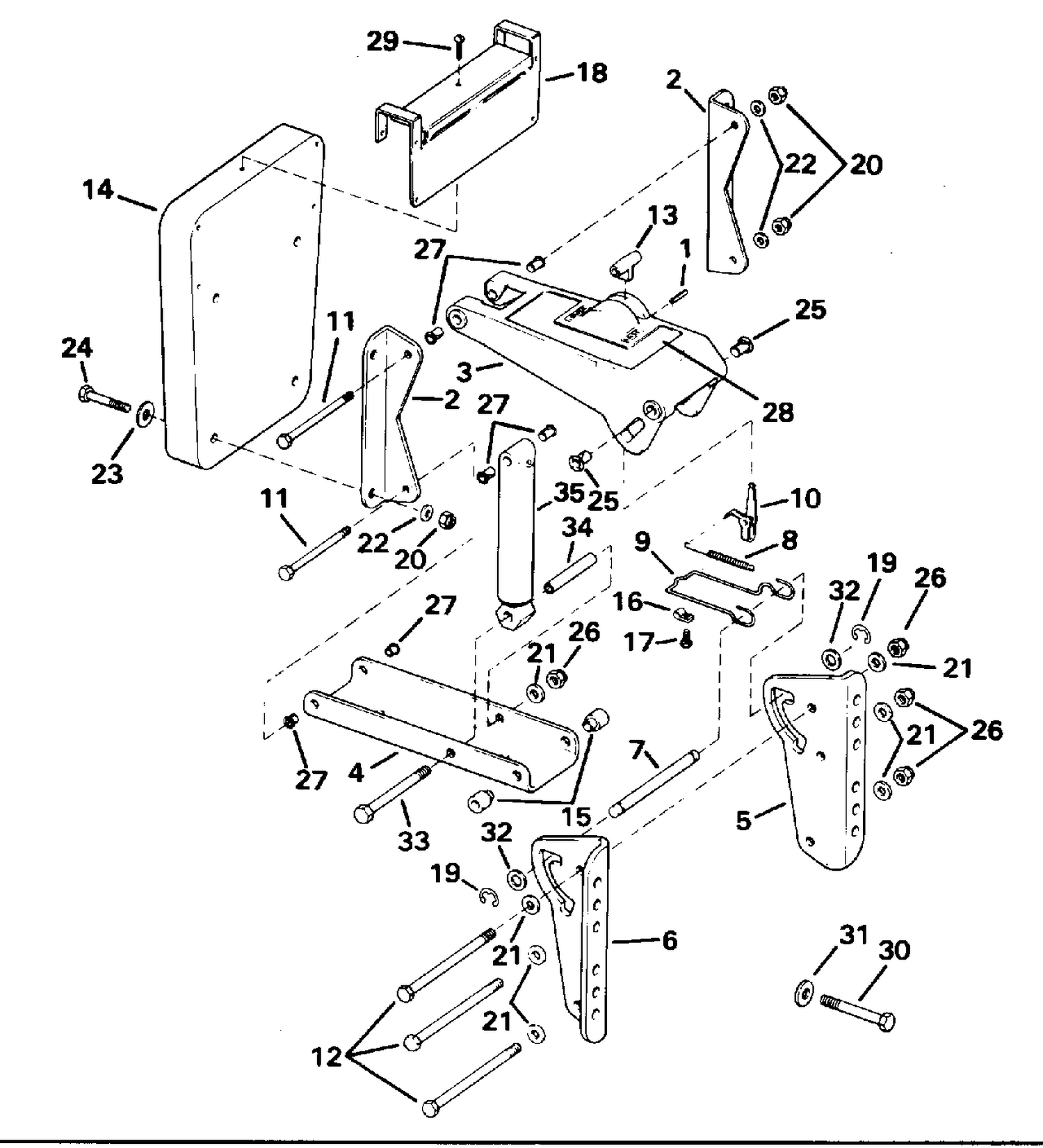 AUXILIARY MOTOR BRACKET KIT - 80 LBS. (36.2 KG)