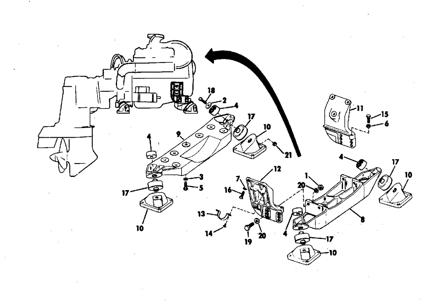 ENGINE MOUNT GROUP 210 HP
