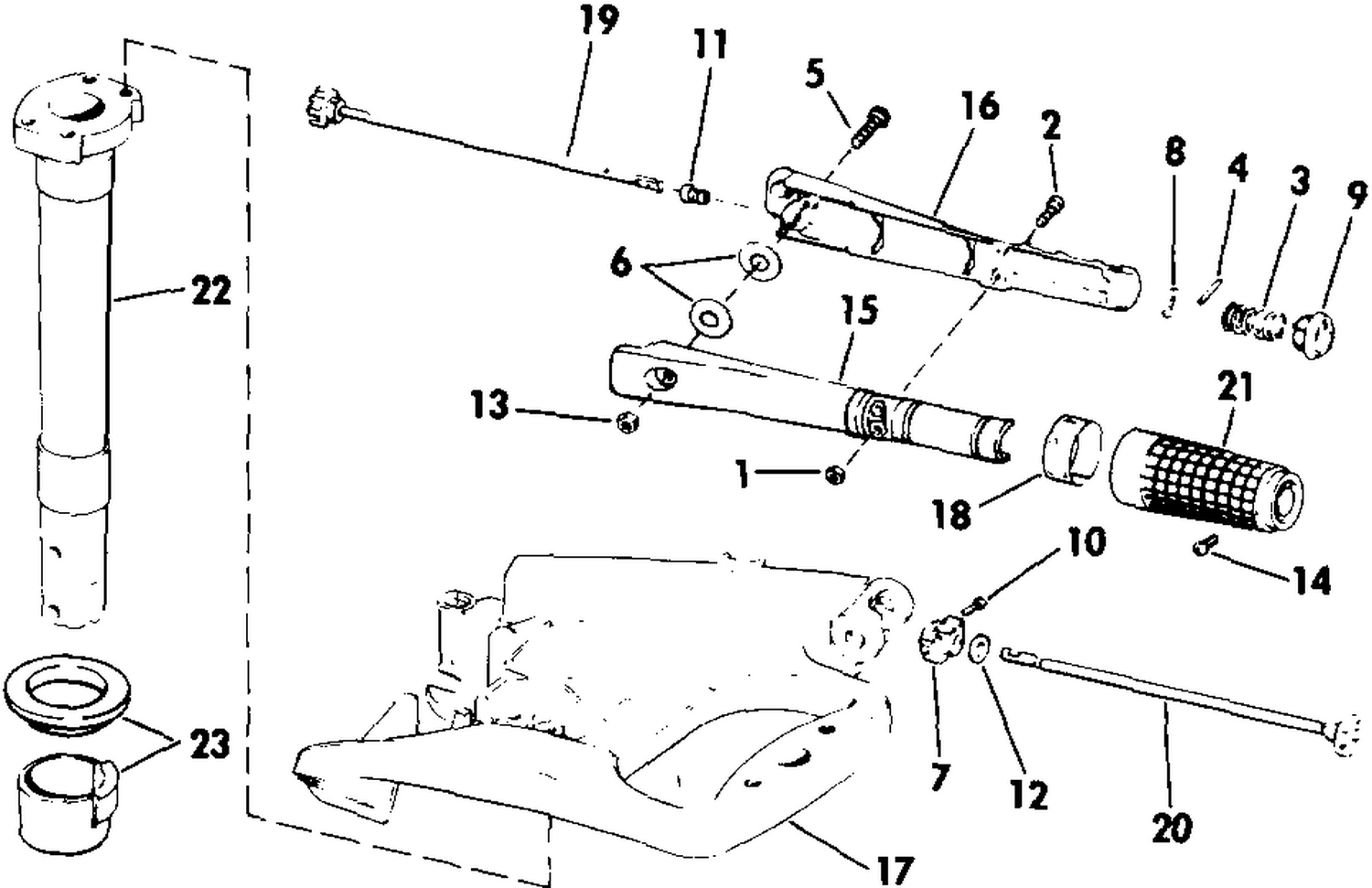 STEERING HANDLE KIT 20, 25 & 30 ELECTRIC START