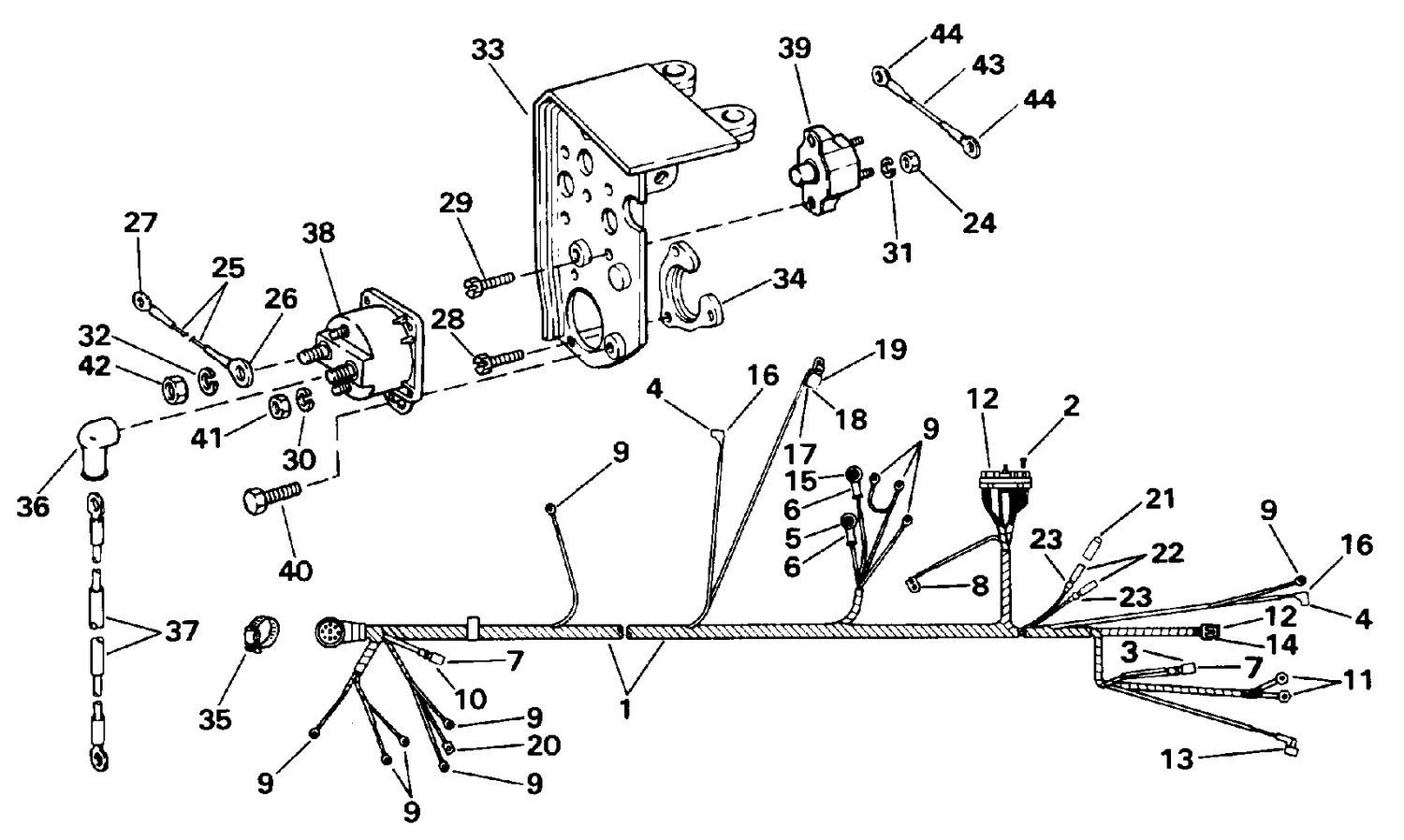 ENGINE WIRE HARNESS & BRACKET