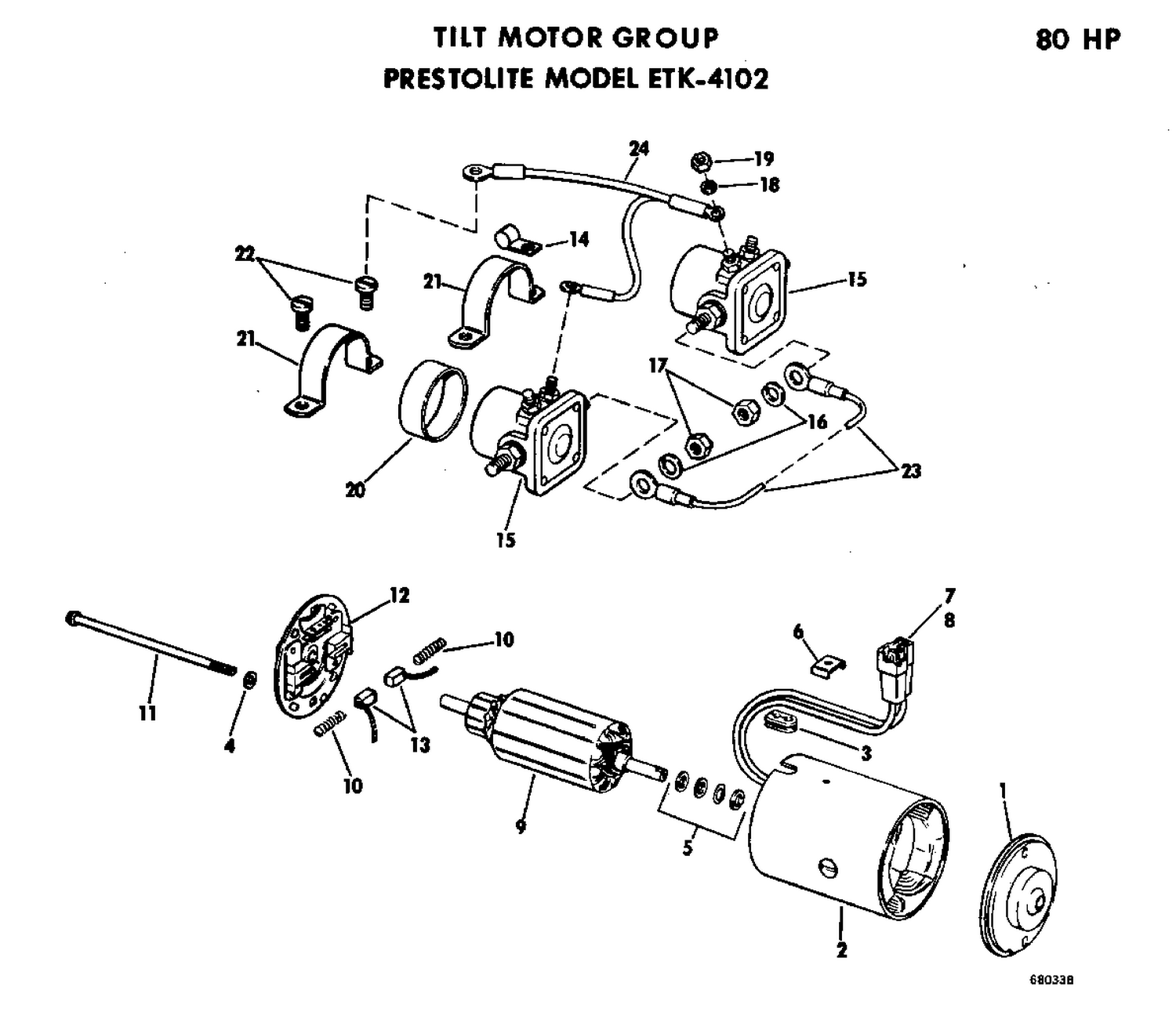 TILT MOTOR GROUP PRESTOLITE MODEL ETK-4102
