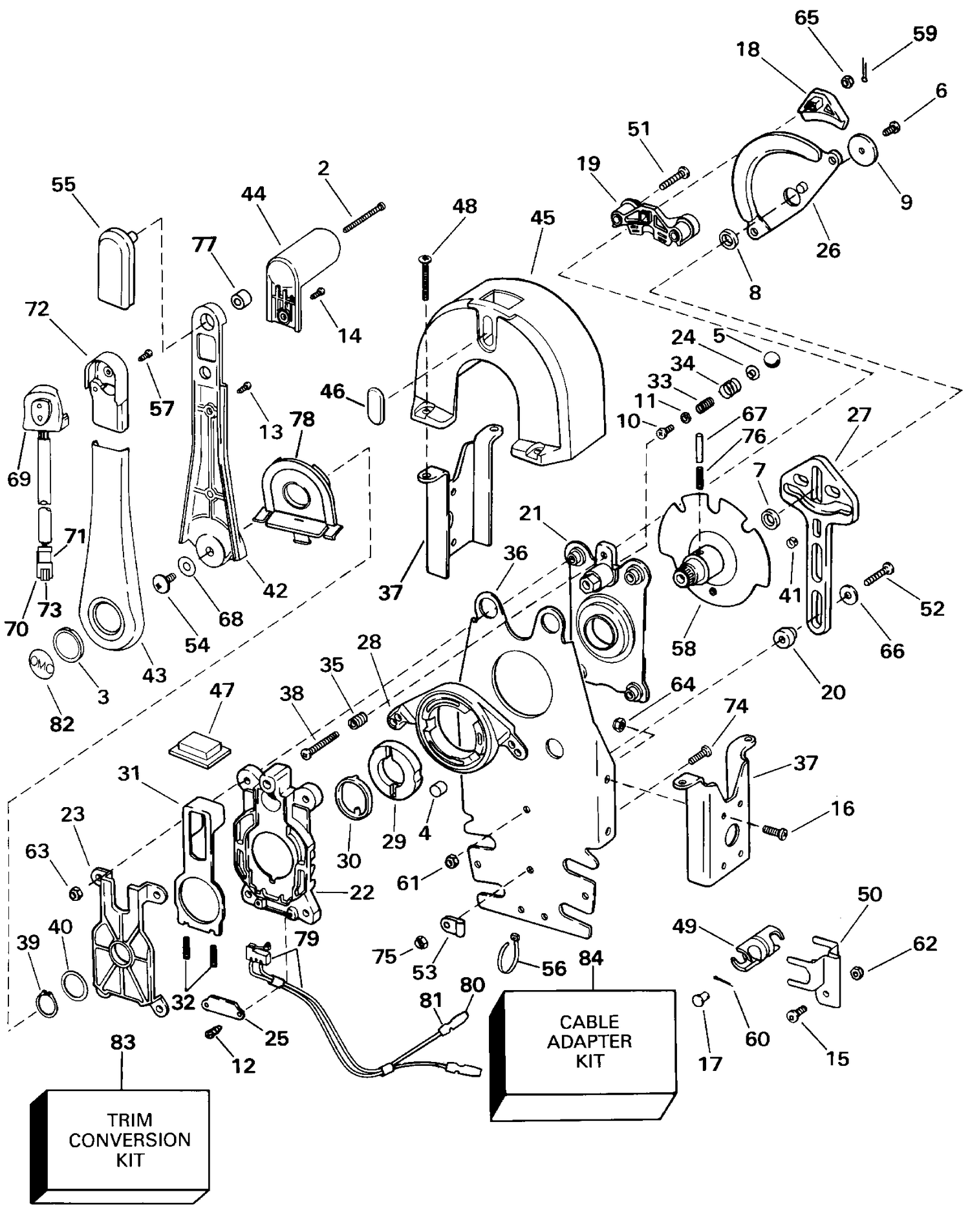 REMOTE CONTROL - BINNACLE - SINGLE LEVER