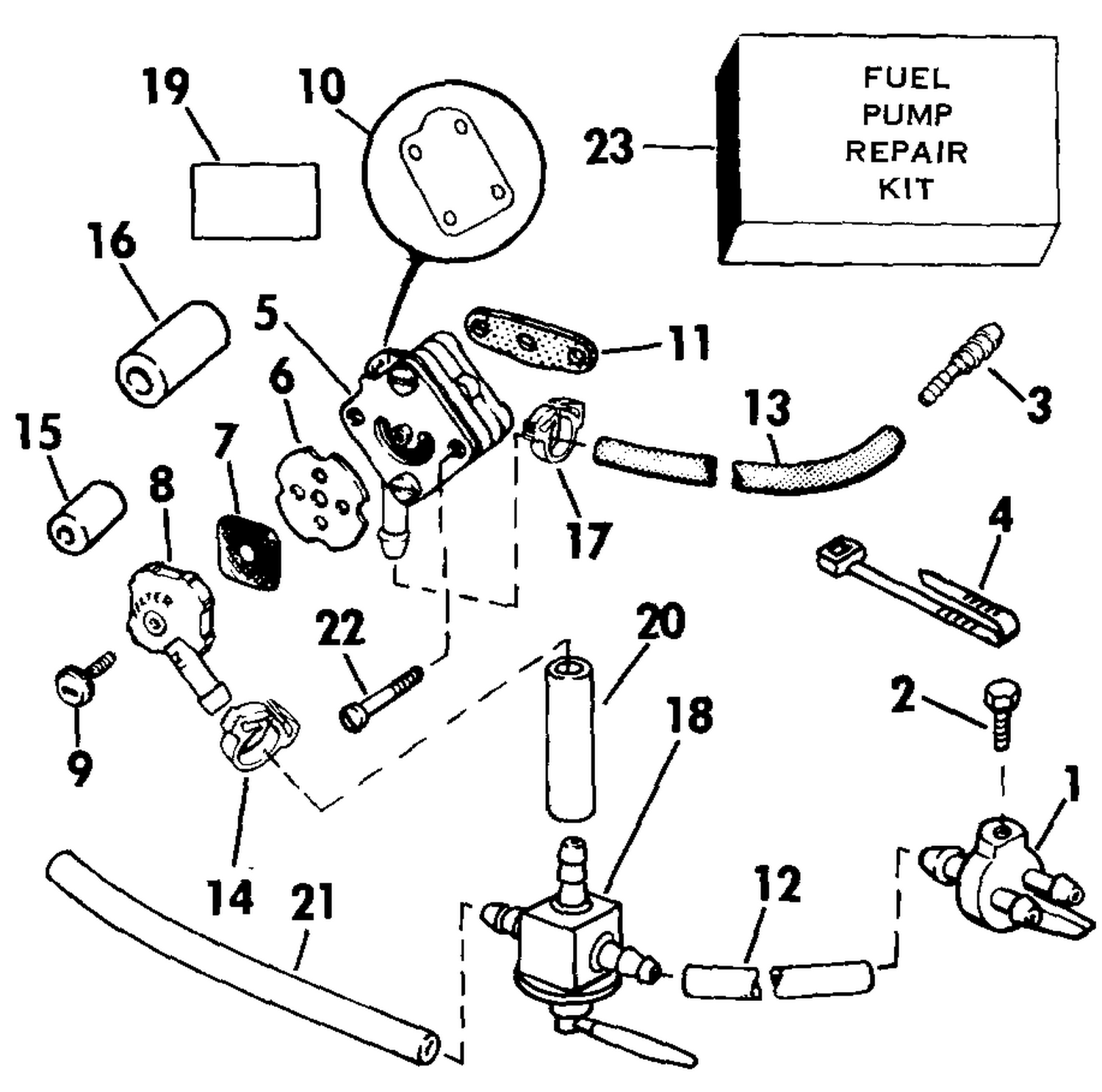 ADAPTER KIT, REMOTE FUEL TANK 4RD & 4.5 MODELS