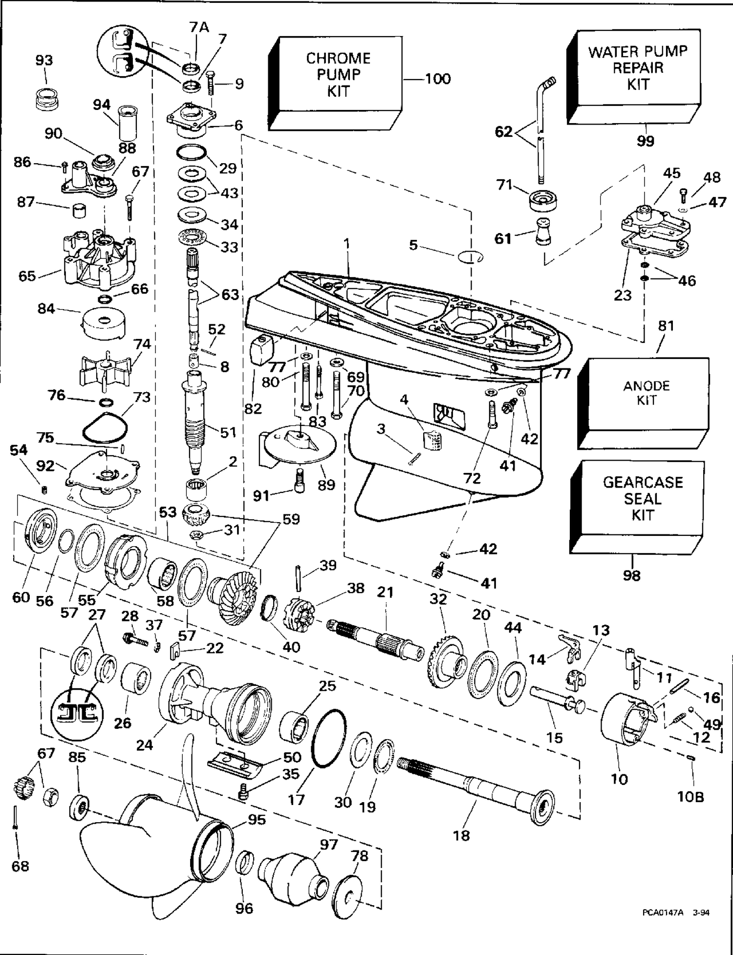 GEARCASE - 140CX COUNTER ROTATION