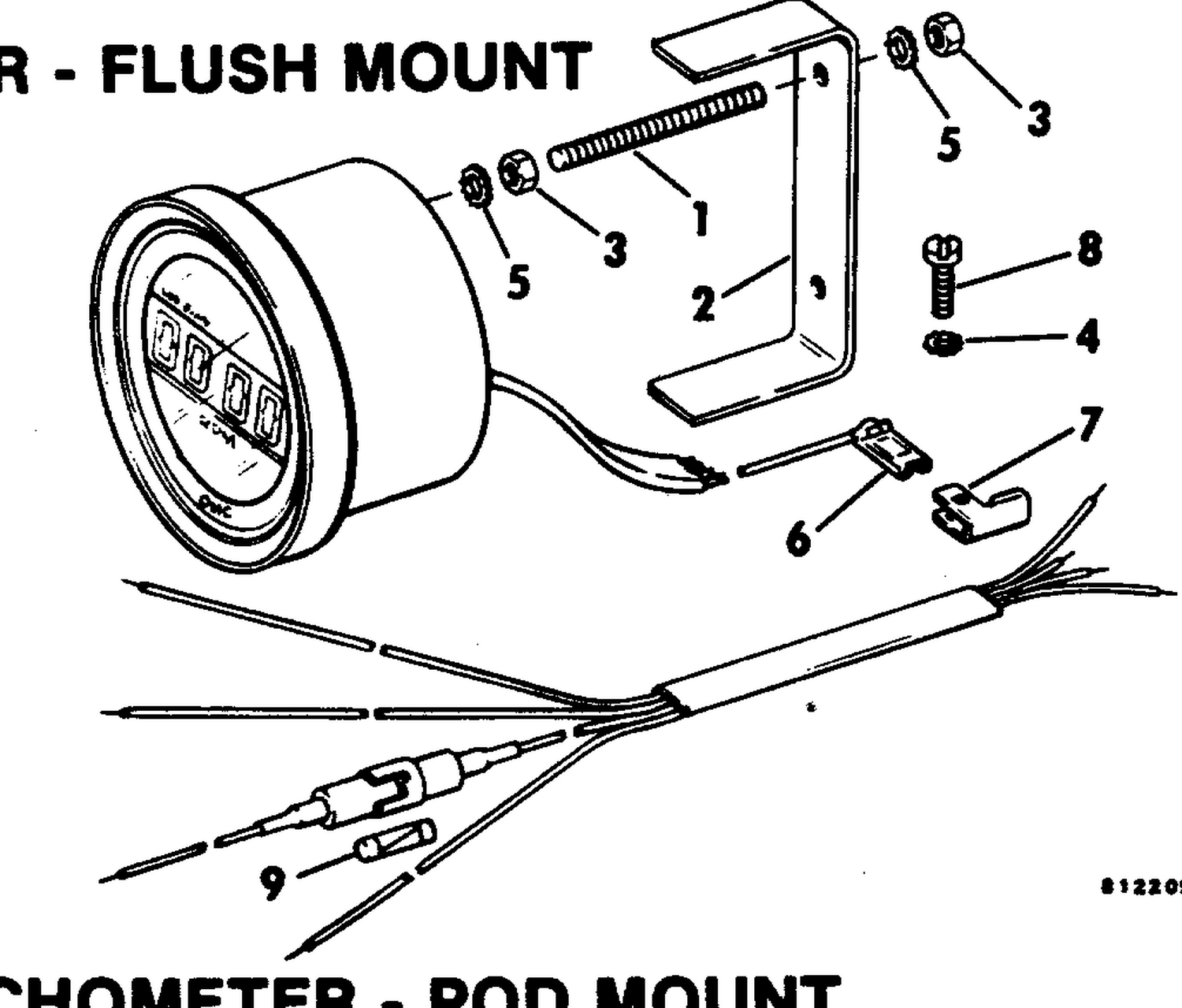 QUARTACH DIGITAL TACHOMETER - FLUSH MOUNT