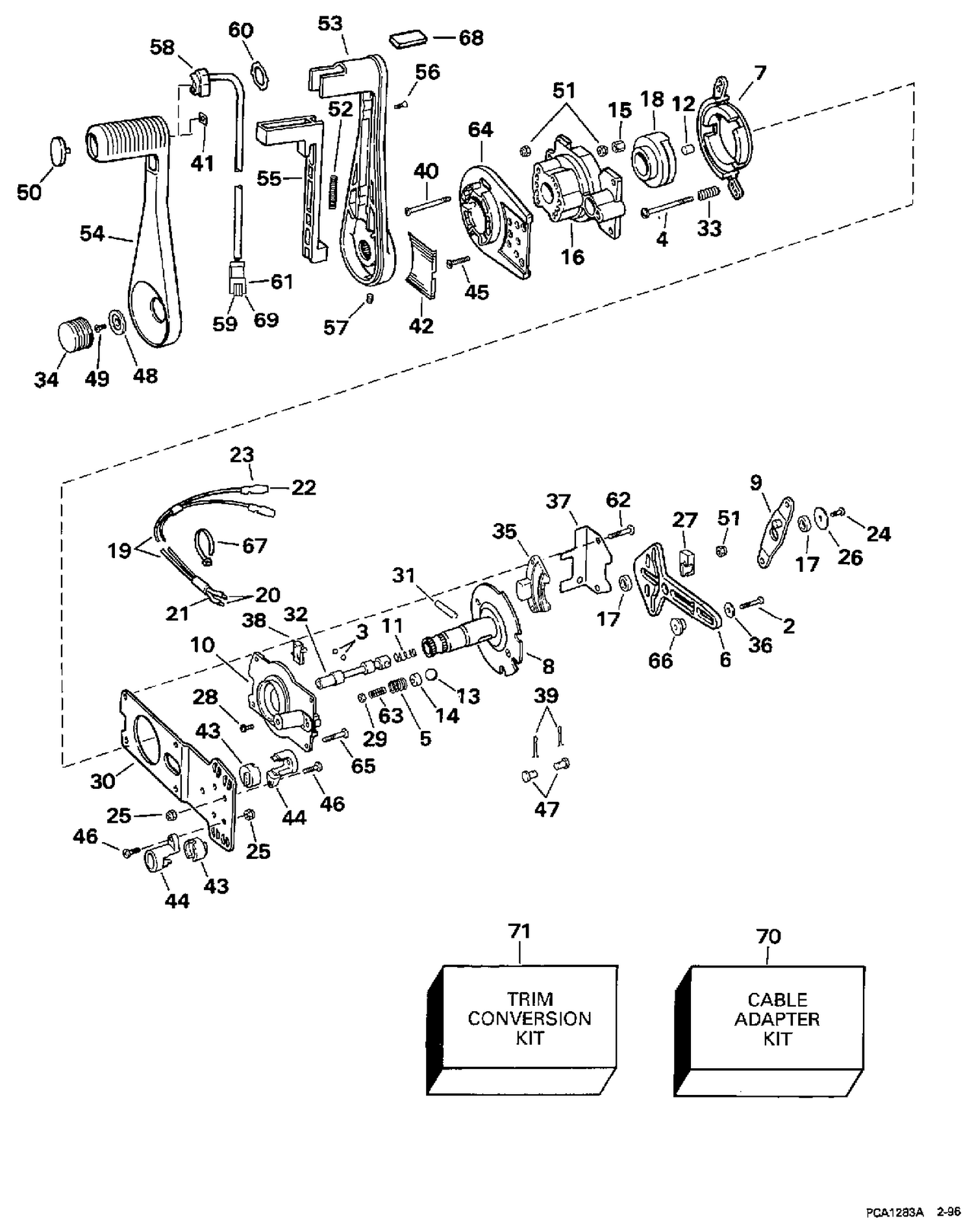 REMOTE CONTROL ASSEMBLY - CONCEALED SIDE MOUNT