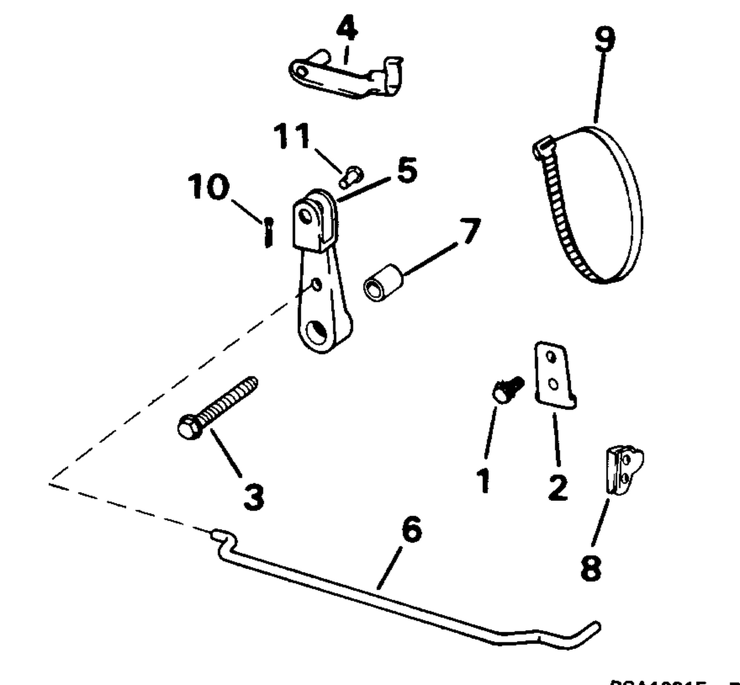 REMOTE CONTROL ADAPTER KIT - 9.9, 15 (2-CYCLE)
